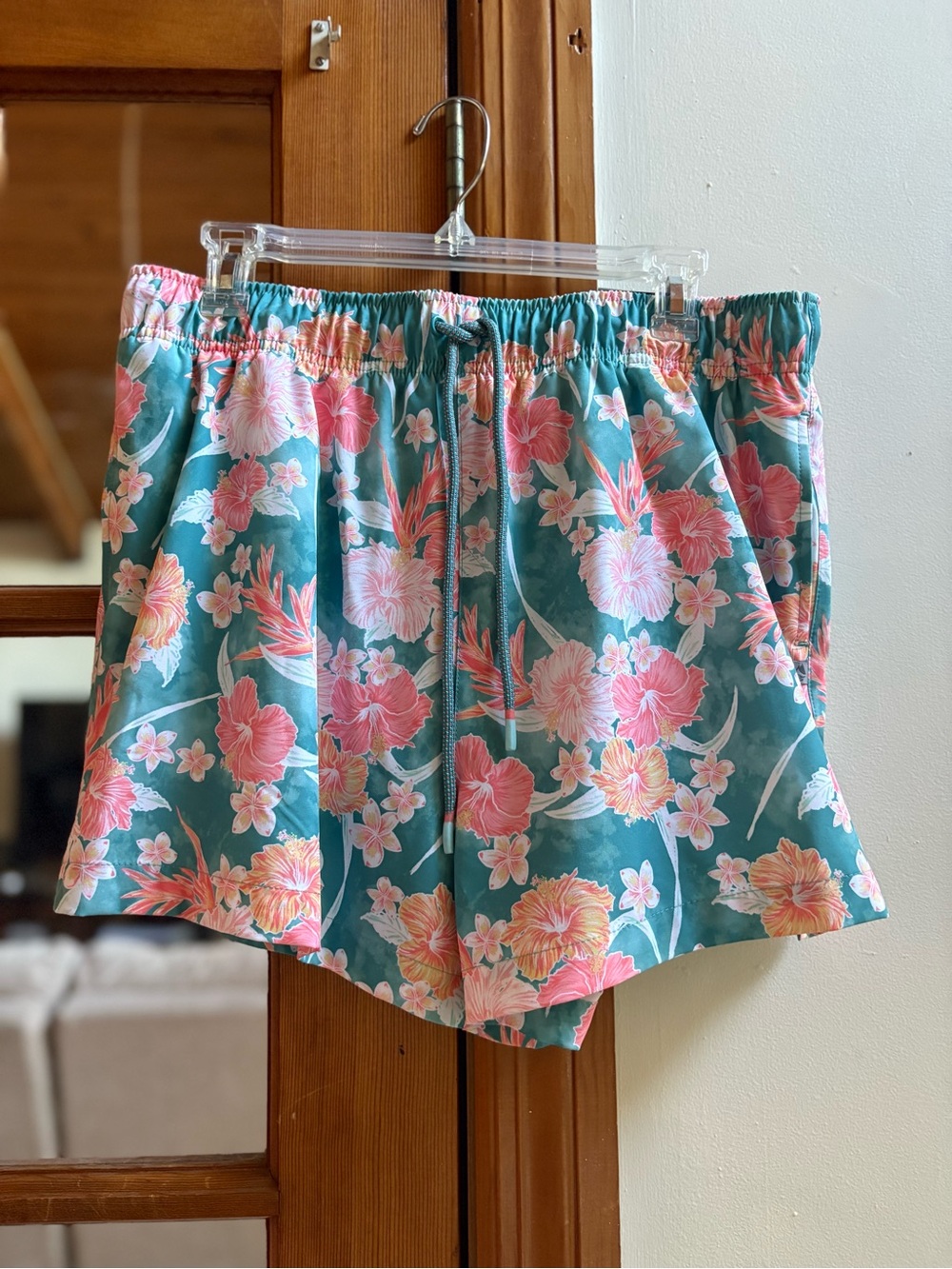 NWT Ocean + Coast Classic Fit Tropical Floral Swim Trunks Women’s XL Quick Dry